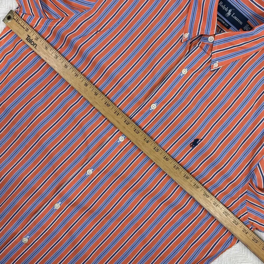 Polo Ralph Lauren Polo Shirt‎ Men's 16.5 34/35 Custom Fit 100% Cotton L/S Oxford